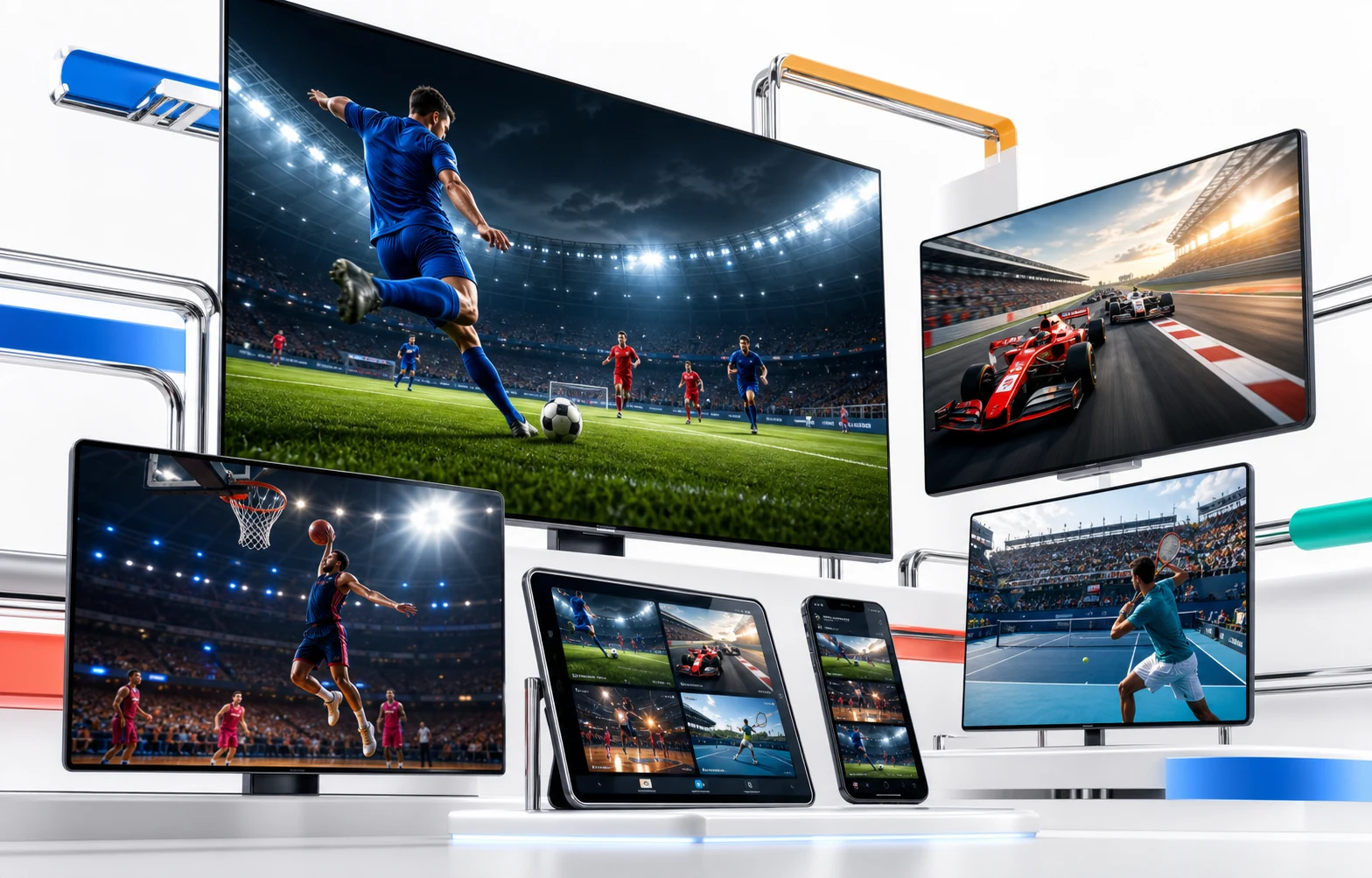 Partido de fútbol de LaLiga retransmitido en directo por IPTV España